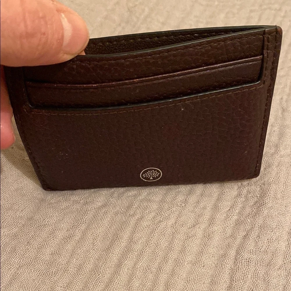 Mulberry Brown Card Holder Luxurious Leather Accessory